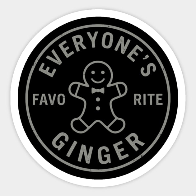 Everyone's Favorite Ginger Funny Christmas Sticker by ArtistTee ⭐⭐⭐⭐⭐